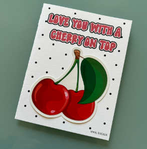 CAMP | FROM HOME CHERRIES STICKER NOTE CARD