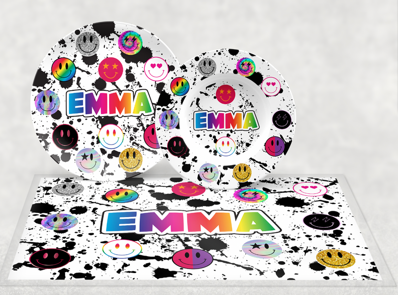 Personalized Placemat | Rainbow Emojis EM5