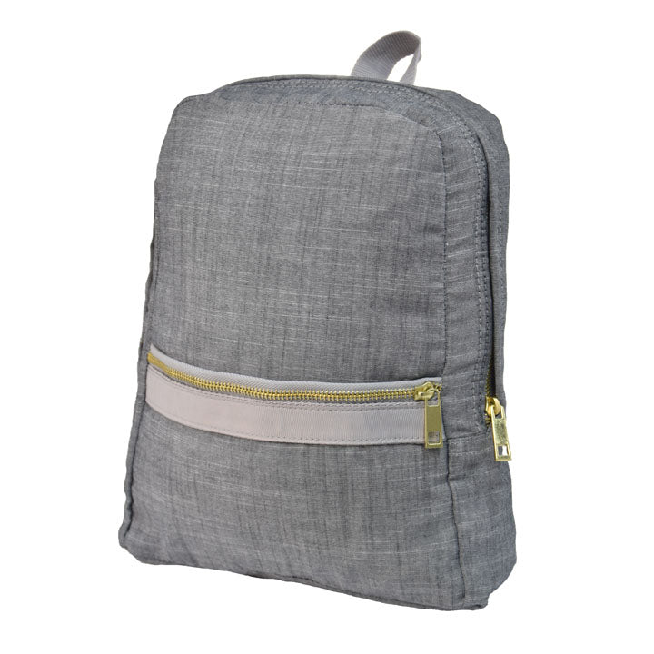 Small Backpack | Grey Chambray