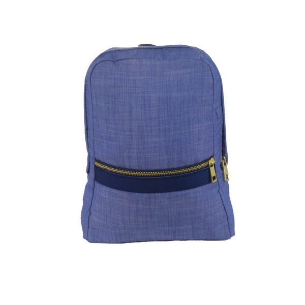 Small Backpack | Blue Chambray