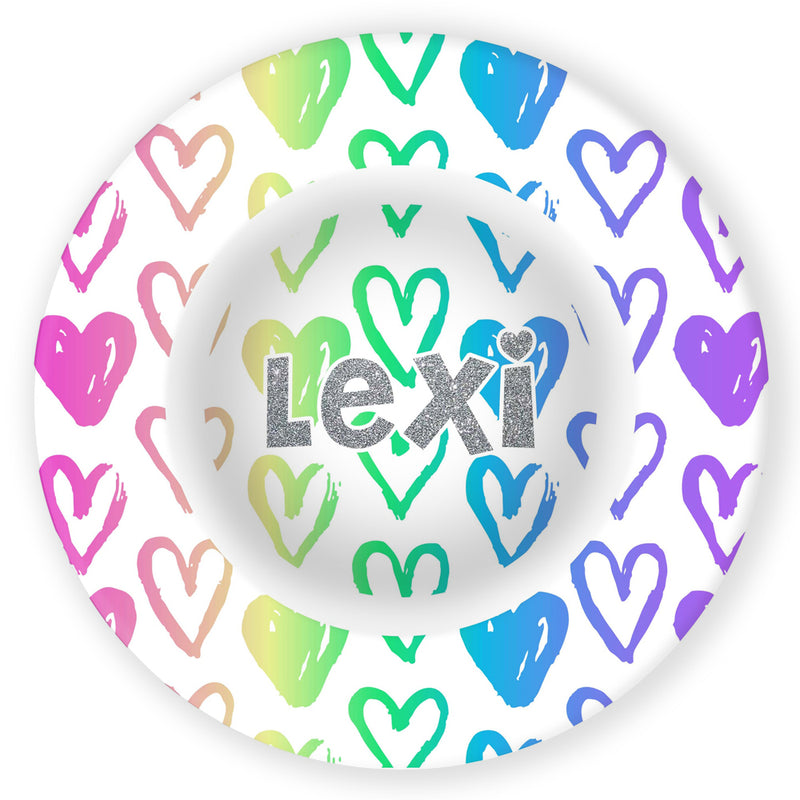 Personalized Bowl | Neon Hearts - H1