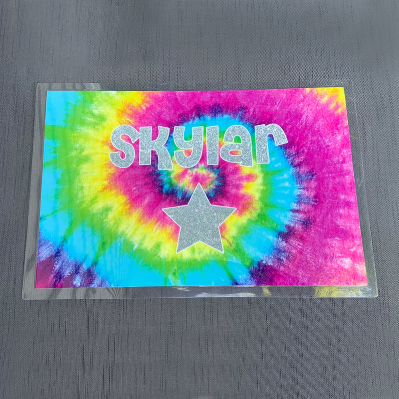 Personalized Placemat | Rainbow Tie Dye - TD1