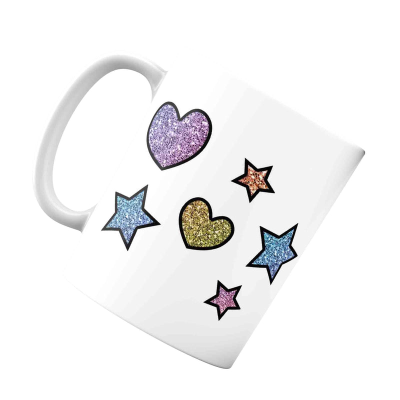 Personalized Mug | Sparkle Hearts & Stars - H2