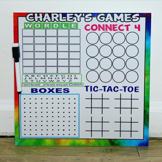 CAMP| PERSONALIZED 4 SECTION DRY ERASE GAME BOARD