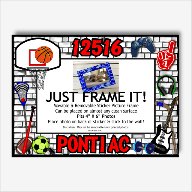 CAMP |  SPORTS & BRICK WALL PHOTO FRAME STICKER