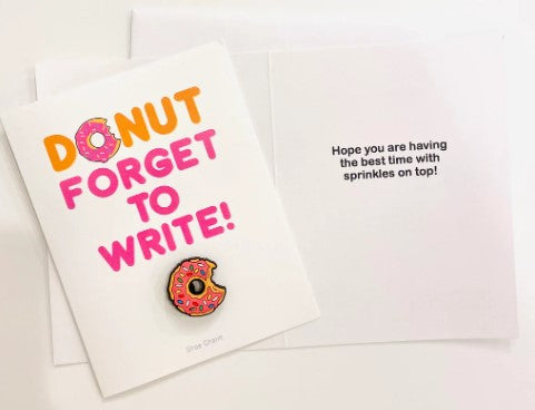CAMP | DONUT FORGET TO WRITE (GREETING CARD WITH SHOE CHARM)