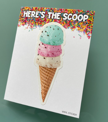 CAMP | FROM HOME ICE CREAM CONE STICKER NOTE CARD