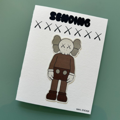 CAMP | FROM HOME KAWS SKELETON STICKER NOTE CARD