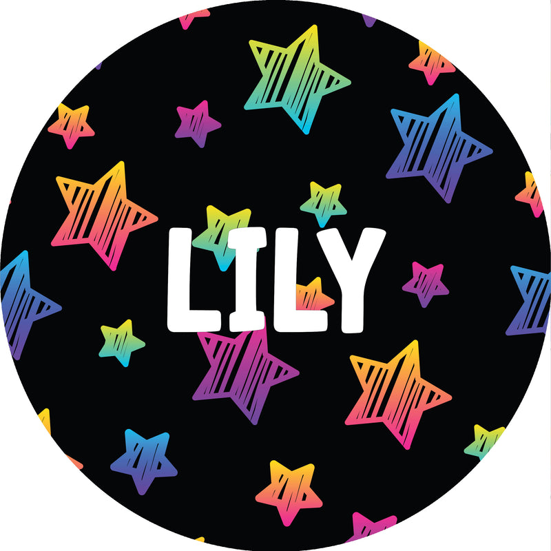 Personalized Plate| Neon Stars ST5