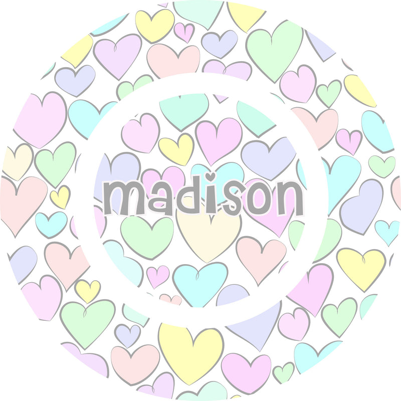 Personalized Bowl | Pastel Hearts - H4