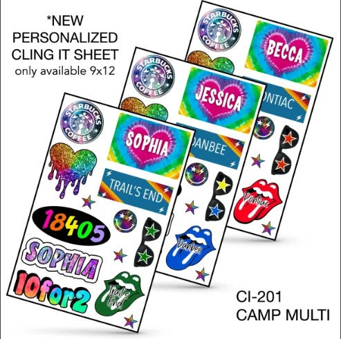 CAMP |  PERSONALIZED CAMP CLING IT SHEET