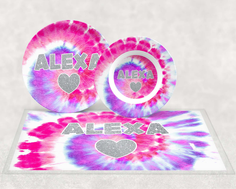 Personalized Placemat | Pinks Tie Dye