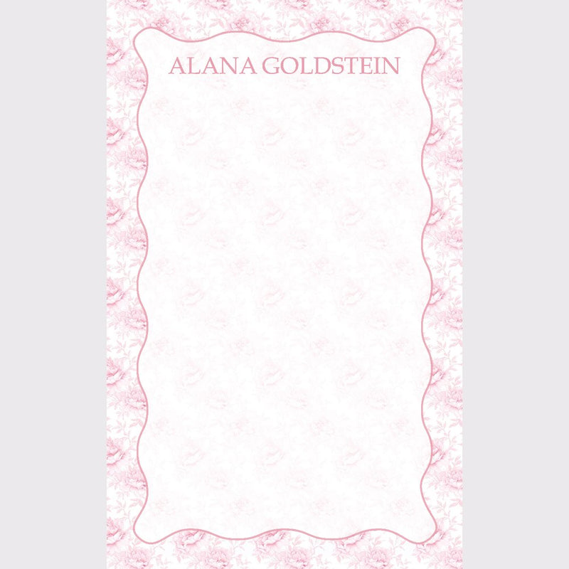 GIFTS | PINK WATERCOLOR FLORAL PERSONALIZED NOTEPAD