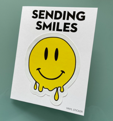 CAMP | FROM HOME DRIPPING SMILEY STICKER NOTE CARD