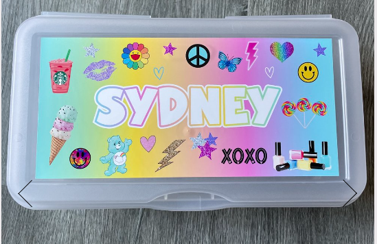 CAMP | PERSONALIZED FLIP TOP SHOE BOX STORAGE CONTAINER