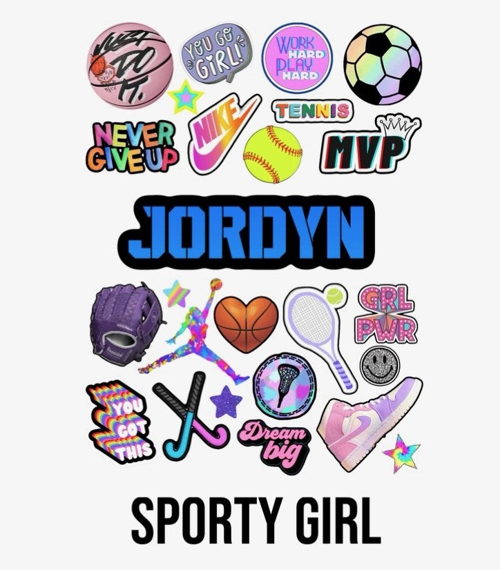 CAMP |  SPORTY GIRL STICKER SHEET