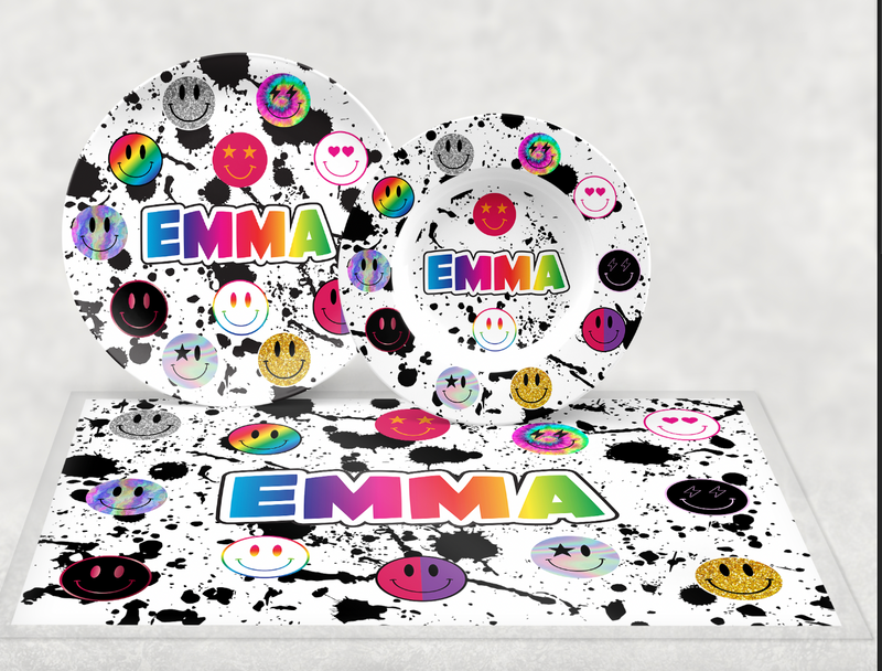 Personalized Bowl | Rainbow Emojis