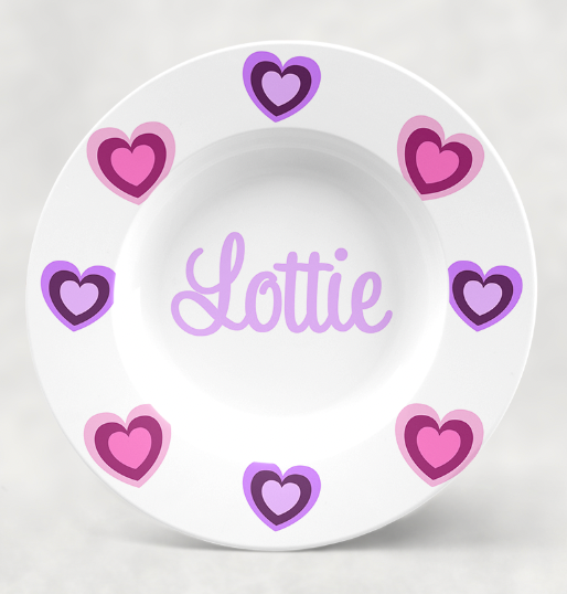 Personalized Bowl | Power Puff Hearts