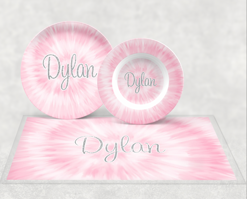 Personalized Bowl | Tight Pink Tie Dye