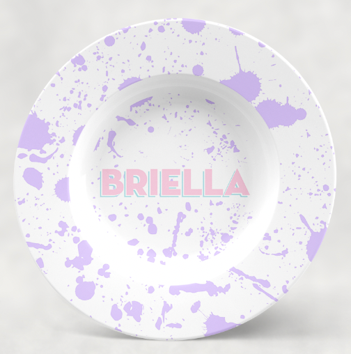 Personalized Bowl | Pastel Splatter