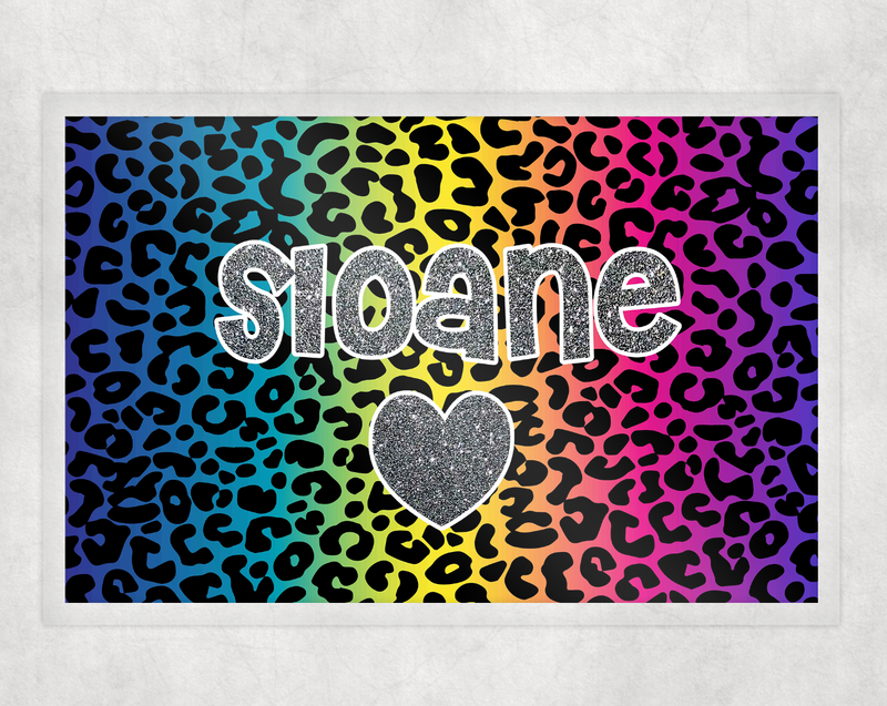Personalized Placemat | Rainbow Cheetah AP1