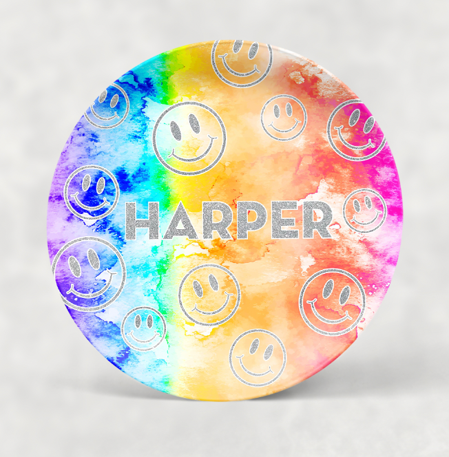 Personalized Plate | Watercolor Emojis EM1