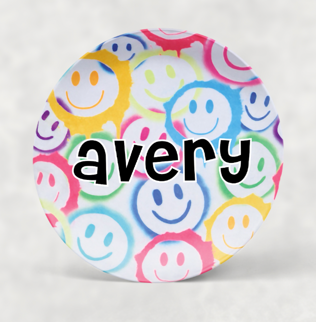 Personalized Plate | Spray Paint Emojis EM2