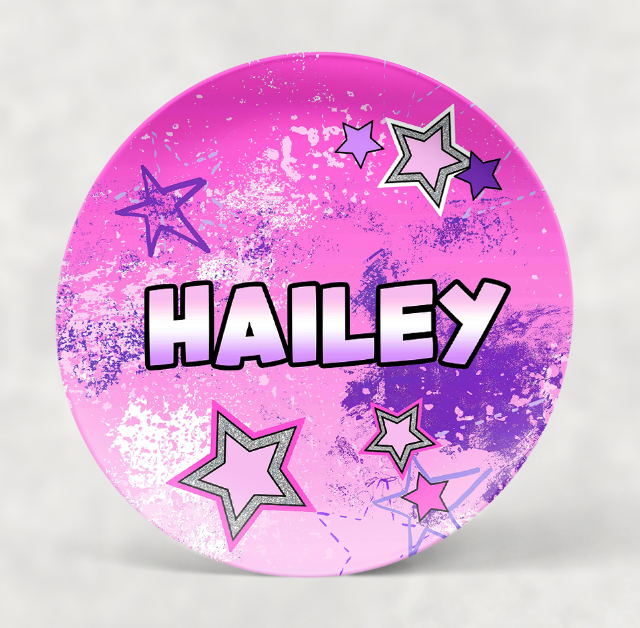 Personalized Plate | Textured Stars ST3