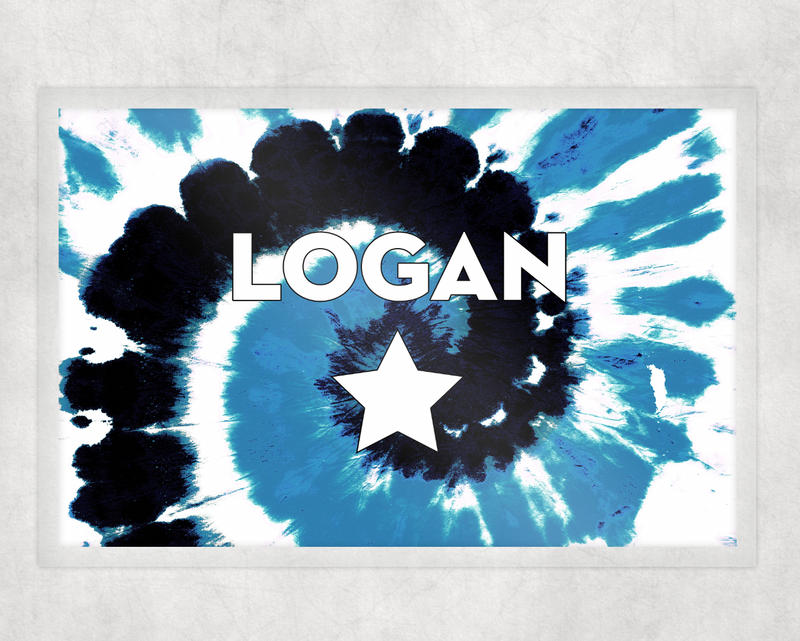Personalized Placemat | Blues Tie Dye - TD3
