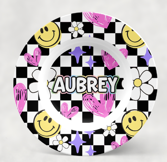 Personalized Bowl | BLACK CHECK CFB6