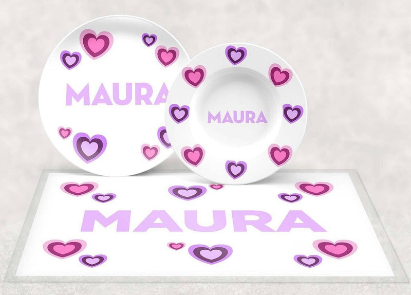 Personalized Plate| Power Puff Hearts H6