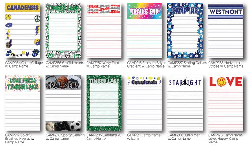 CAMP | CAMP NAME STATIONERY | 50 SHEETS
