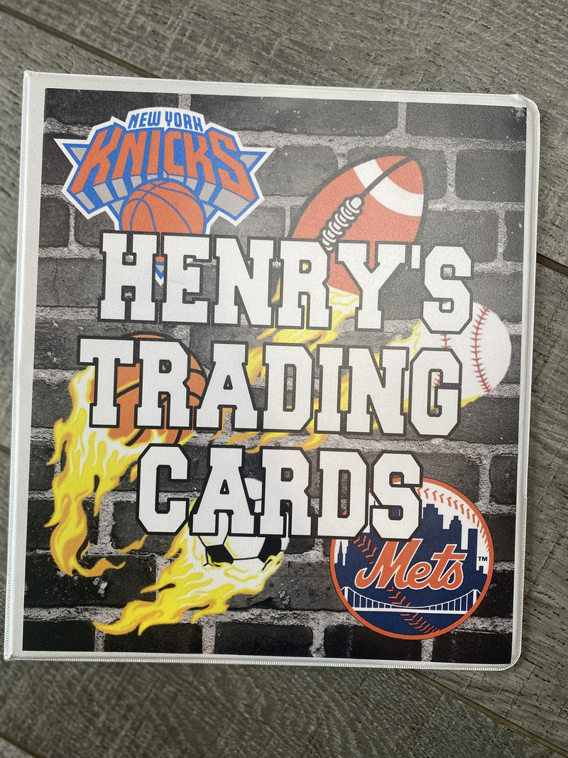 personalized trading card binder CAMP| CUSTOM TRADING CARD BINDER – Serve It Up Designs LLC
