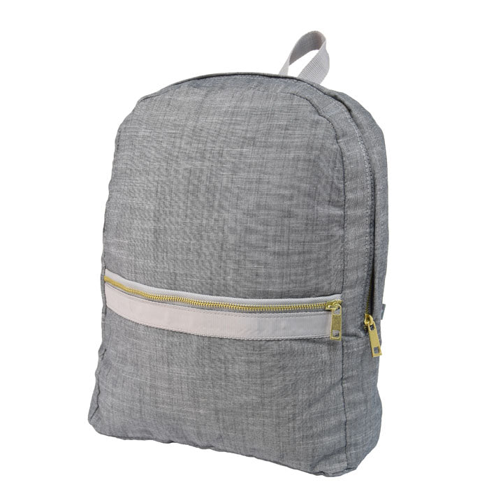 Medium Backpack | Grey Chambray