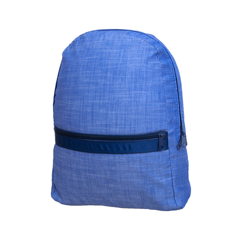 Medium Backpack | Blue Chambray