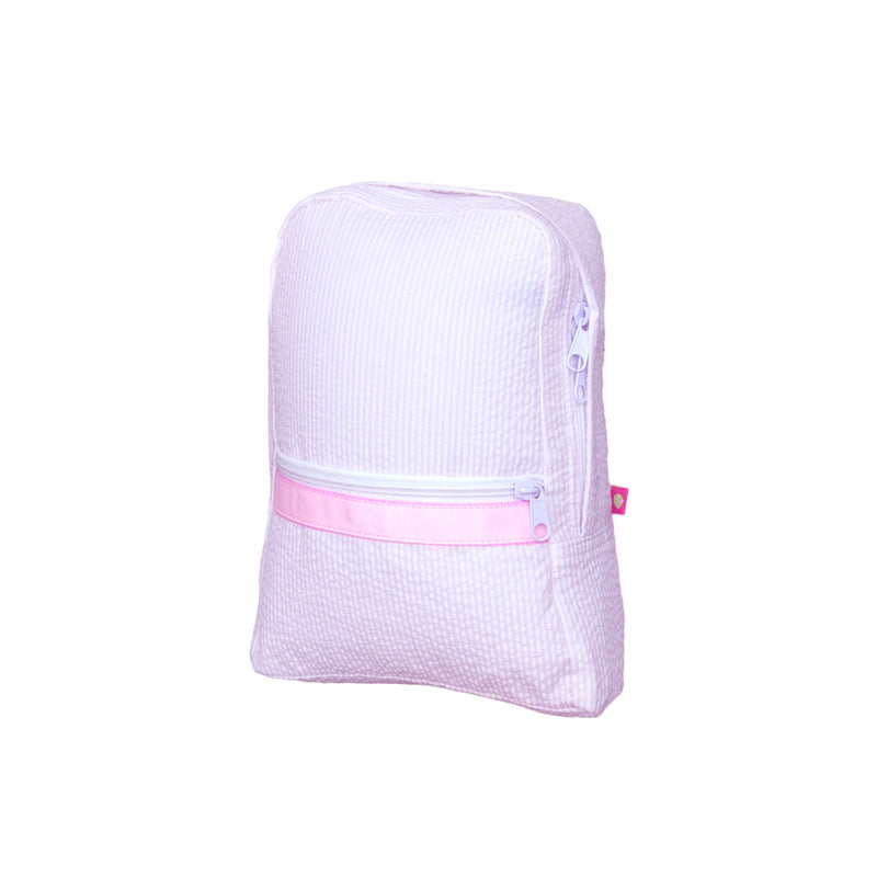 Small Backpack | Pink Seersucker