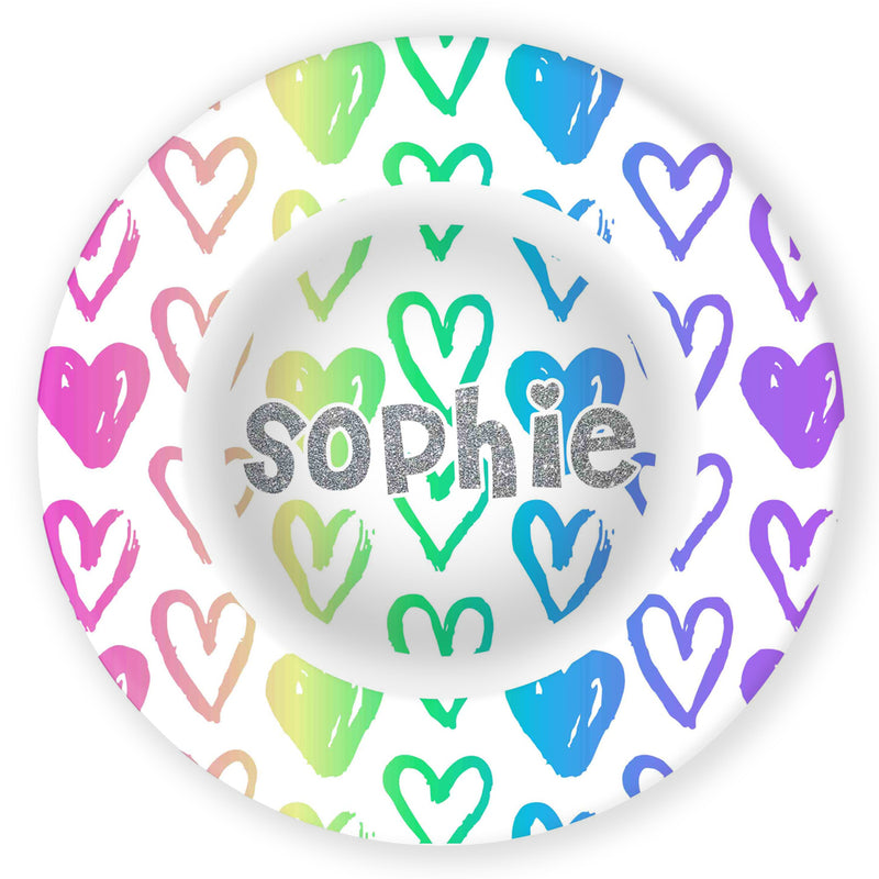 Personalized Bowl | Neon Hearts - H1