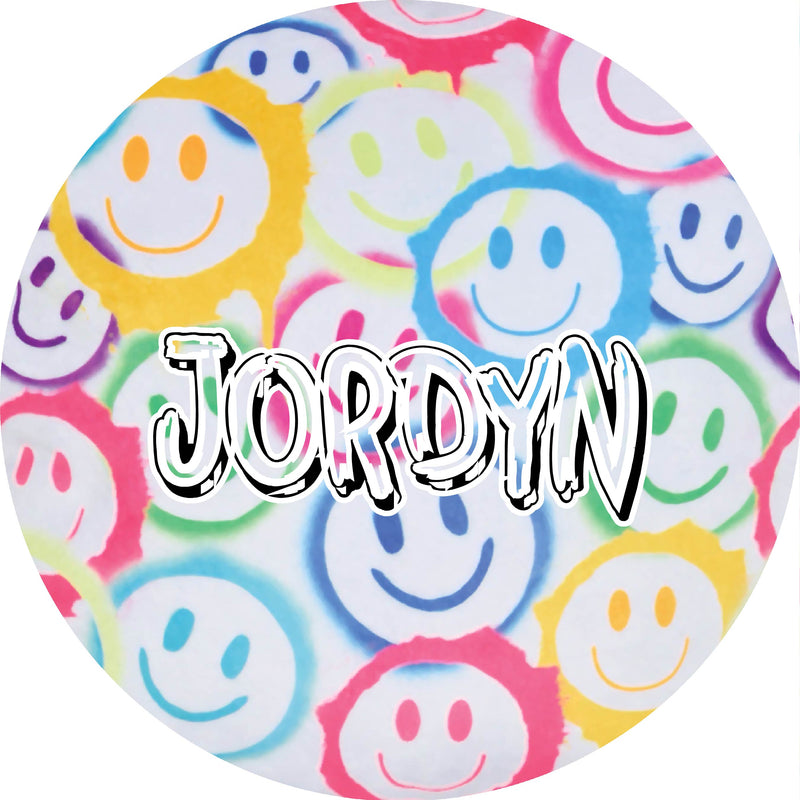 Personalized Plate | Spray Paint Emojis EM2