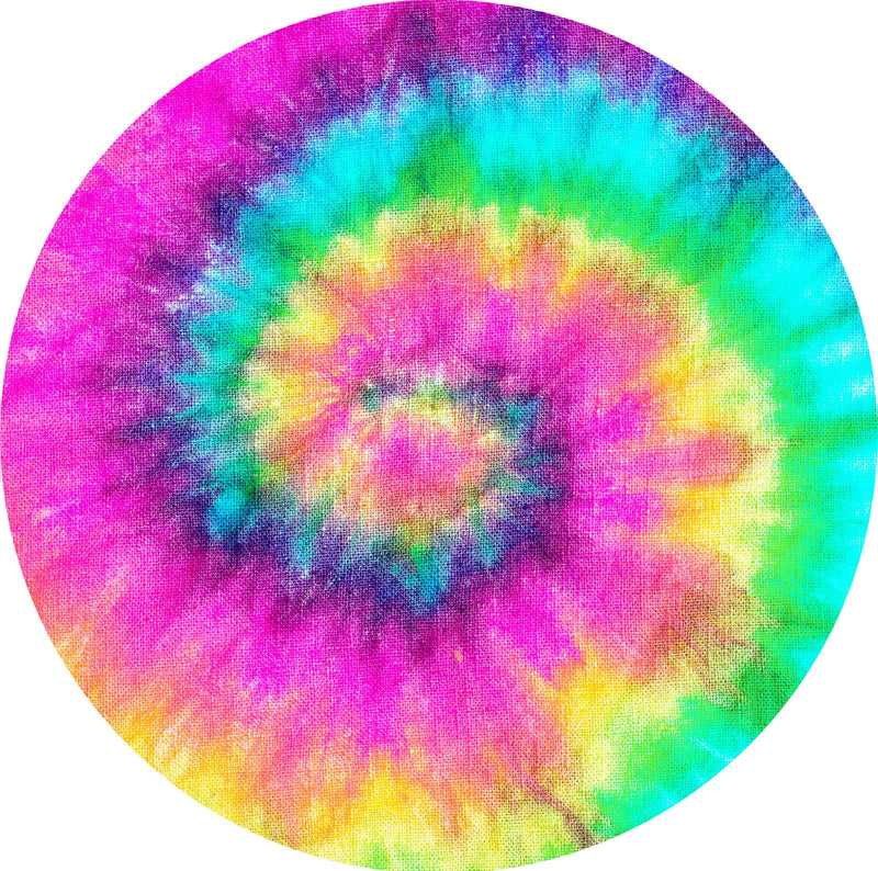 Personalized Plate | Rainbow Tie Dye