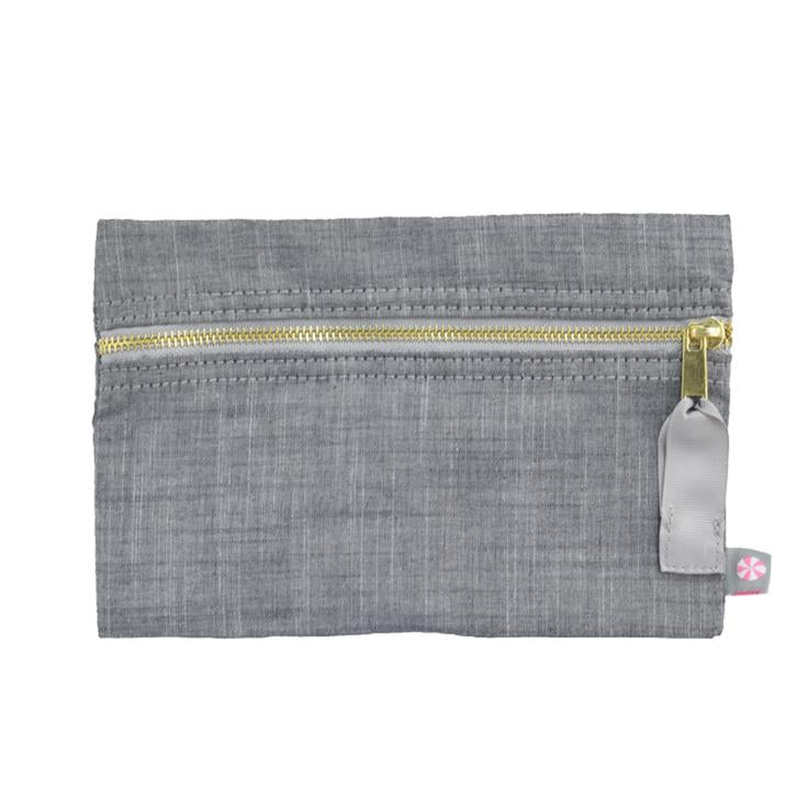 Zip Pouch | Grey Chambray