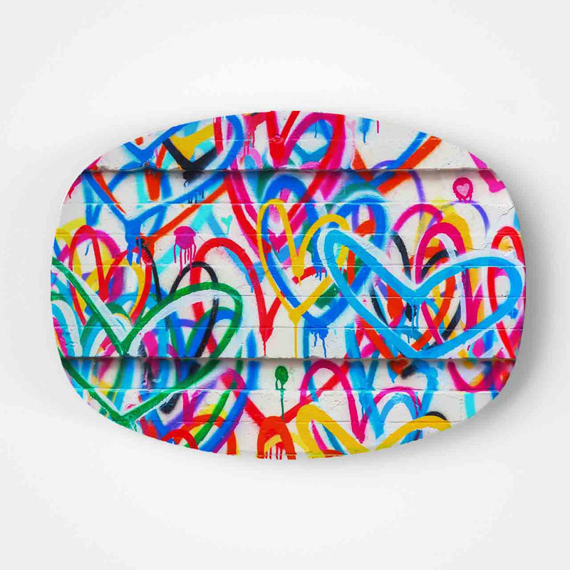 Personalized Platter | Graffiti Hearts