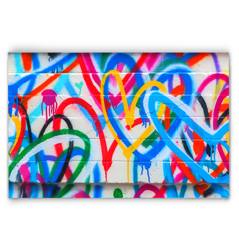Personalized Placemat | Graffiti Hearts - H3
