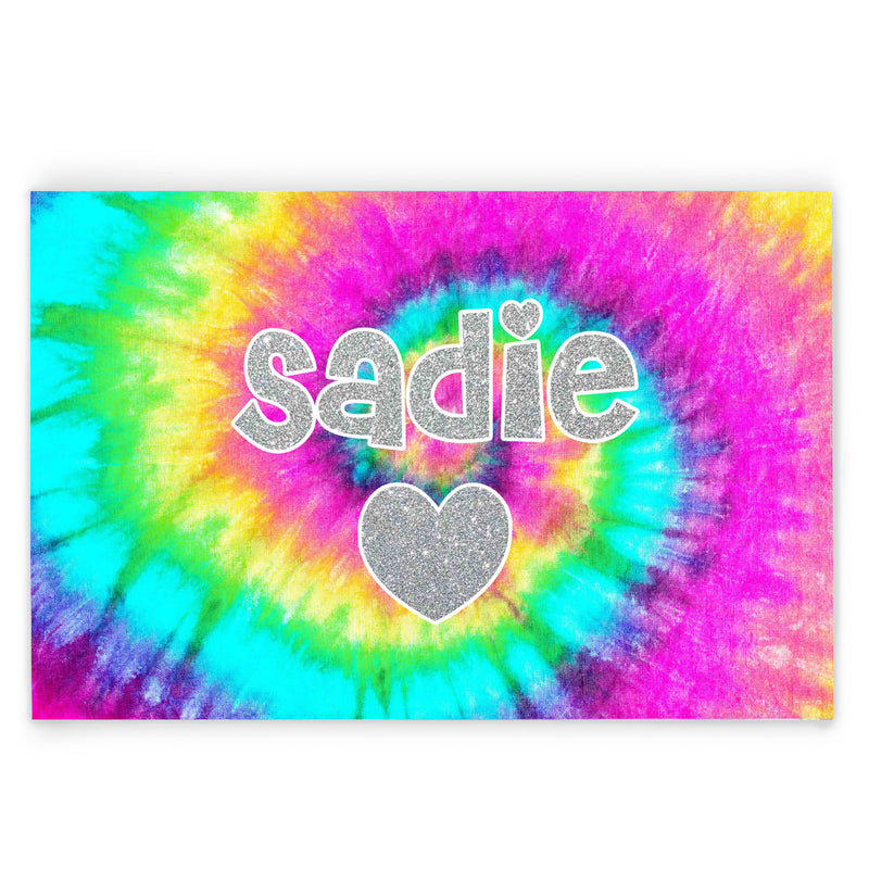 Personalized Placemat | Rainbow Tie Dye