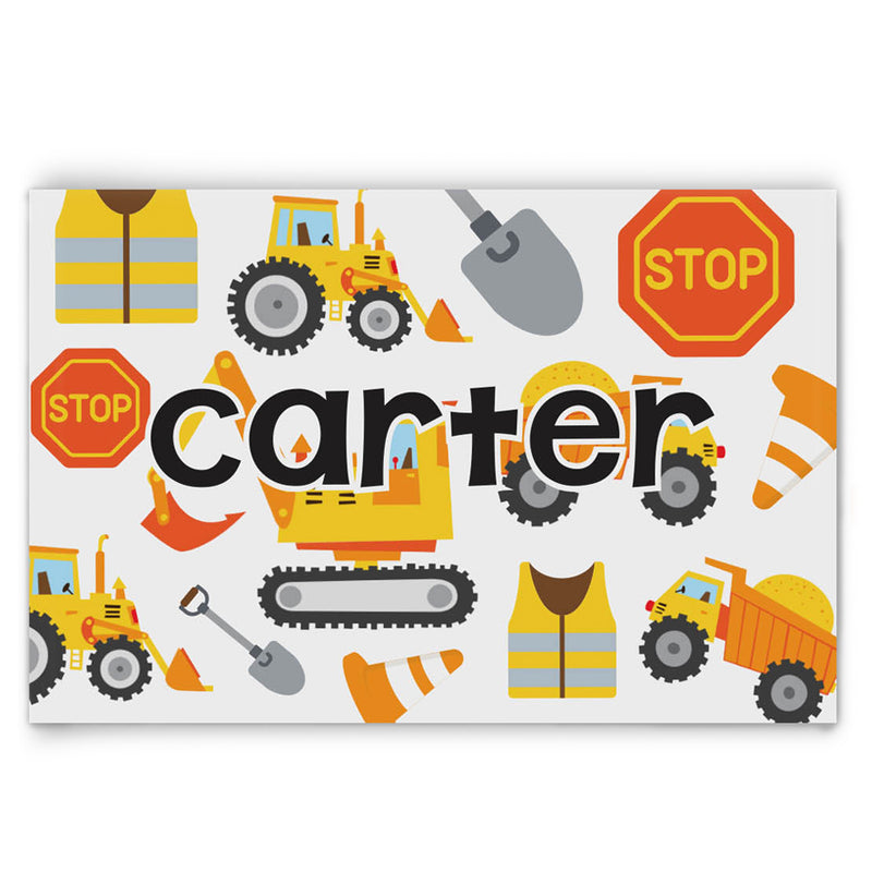 Personalized Placemat | Construction TR5