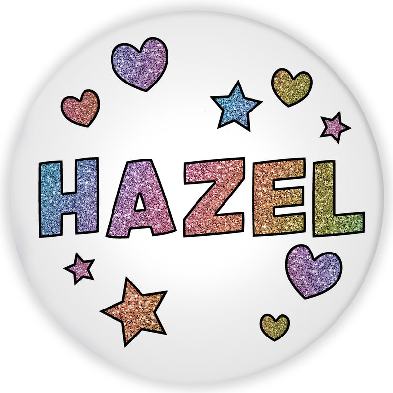 Personalized Plate | Sparkle Hearts & Stars - H2