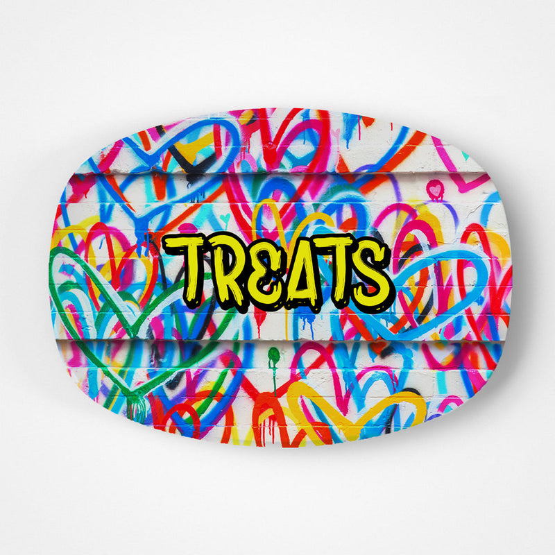 Personalized Platter | Graffiti Hearts - TREATS - H3